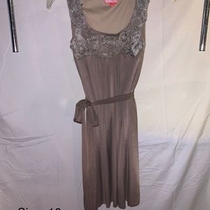 Brown embellished dress